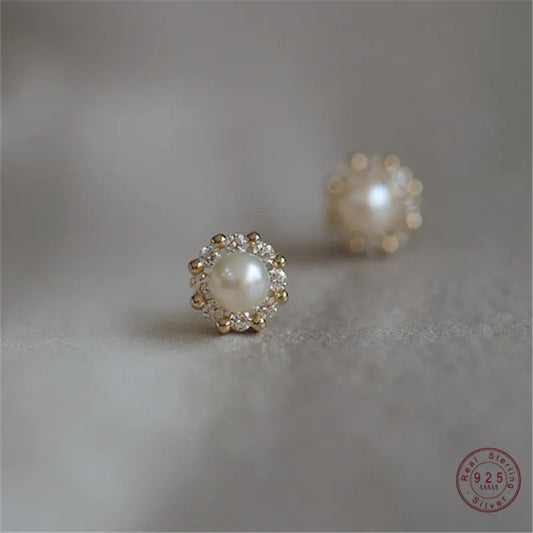 ClassyLuxe - Simple Pearl Earrings  - Elegant Jewelry