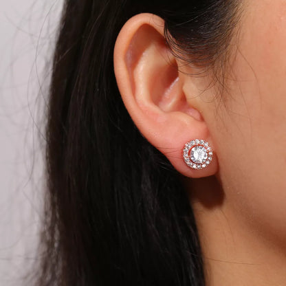 ClassyLuxe - Luxury Zircon Stud Earrings - Elegant Jewelry