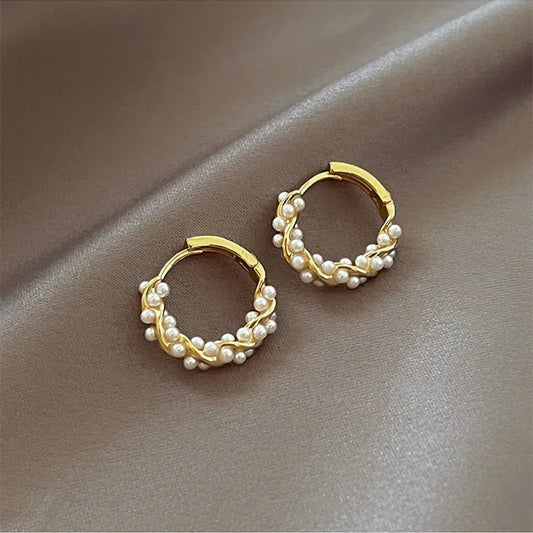 ClassyLuxe - Luxury Pearl Stud Earrings - Exquisite Jewelry