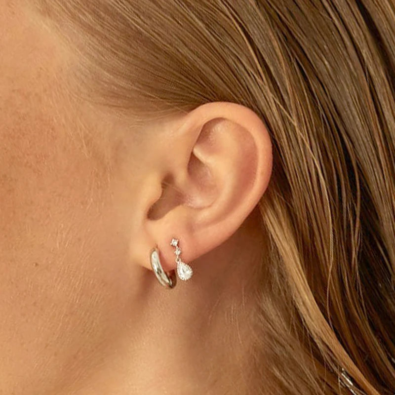ClassyLuxe - Zircon Stud Earrings - Women Luxury accessories